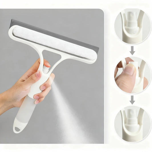 All In One Window Cleaner with Built In Spray, Wiper & Scrubber