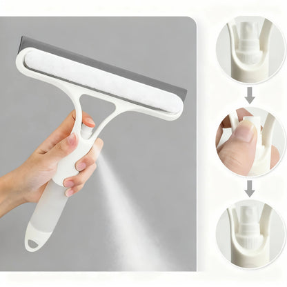 All In One Window Cleaner with Built In Spray, Wiper & Scrubber