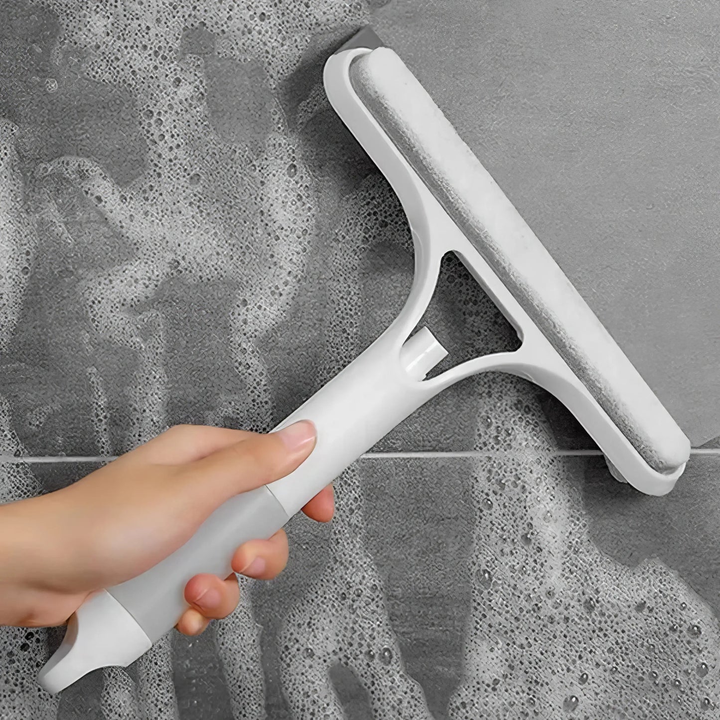 All In One Window Cleaner with Built In Spray, Wiper & Scrubber
