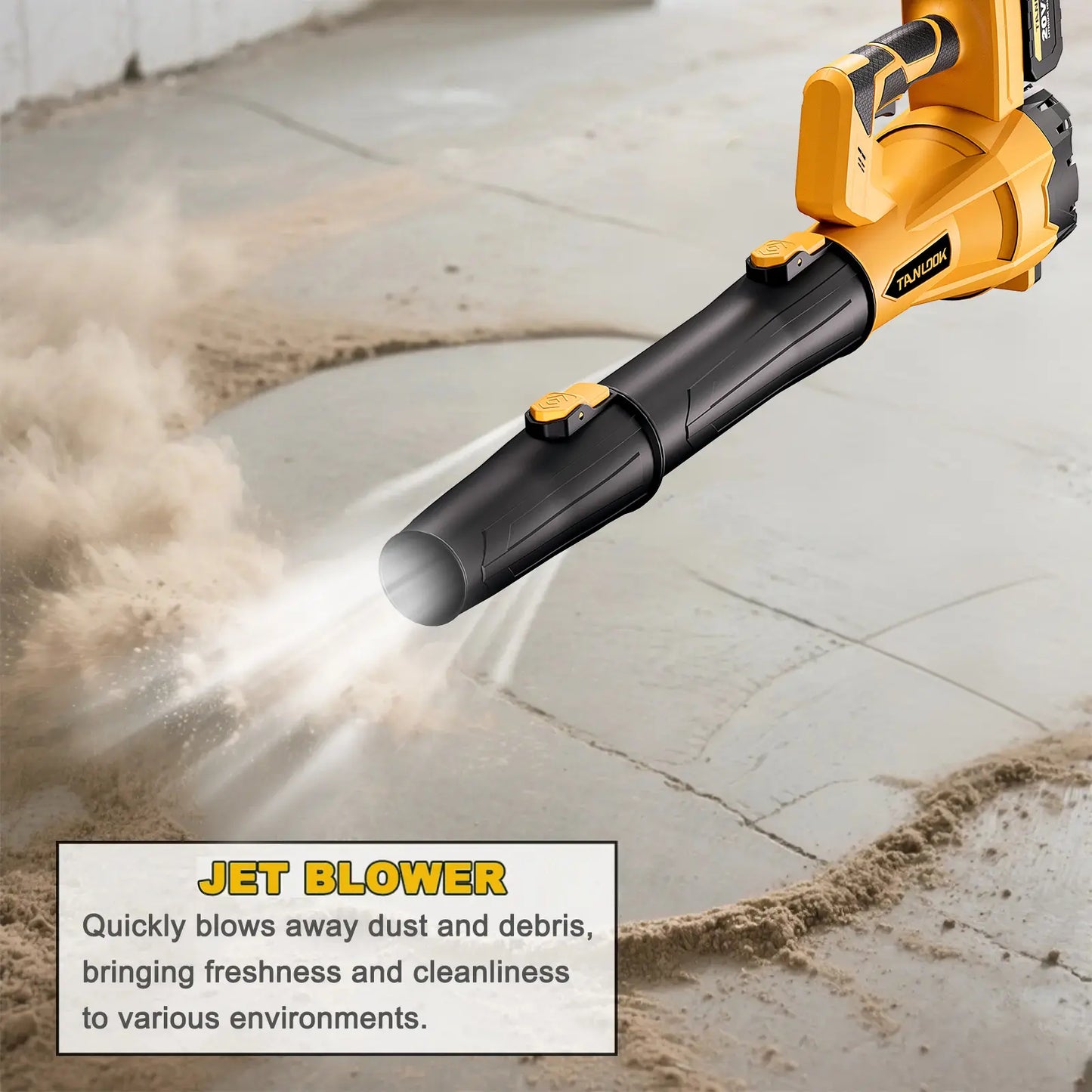 Portable Cordless Blower with 26000RPM High Speed Motor for Leaves Dust and Debris