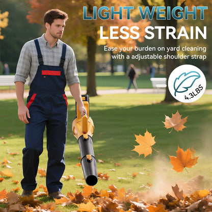 Portable Cordless Blower with 26000RPM High Speed Motor for Leaves Dust and Debris