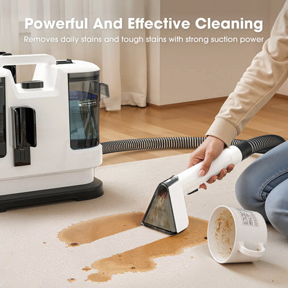Portable Fabric Cleaner Machine Deep Cleaning Carpet & Upholstery Cleaner with Powerful Suction
