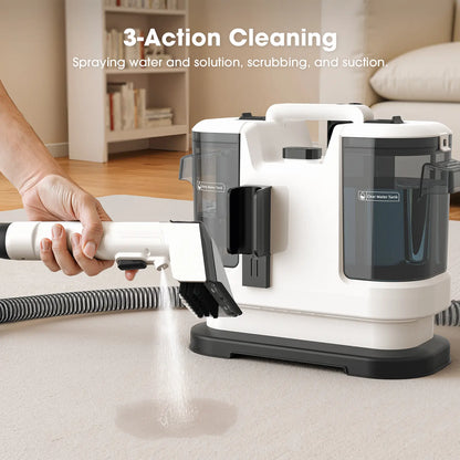 Portable Fabric Cleaner Machine Deep Cleaning Carpet & Upholstery Cleaner with Powerful Suction