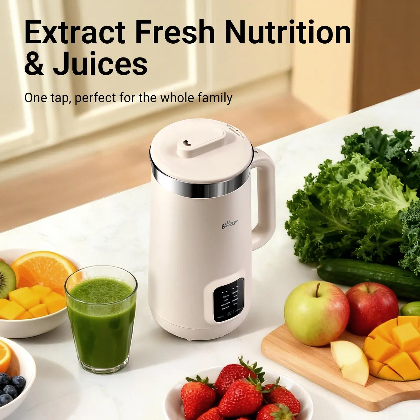 8 in 1 Nut Milk Maker with Self Cleaning, Automatic Soy Milk & Almond Milk Machine