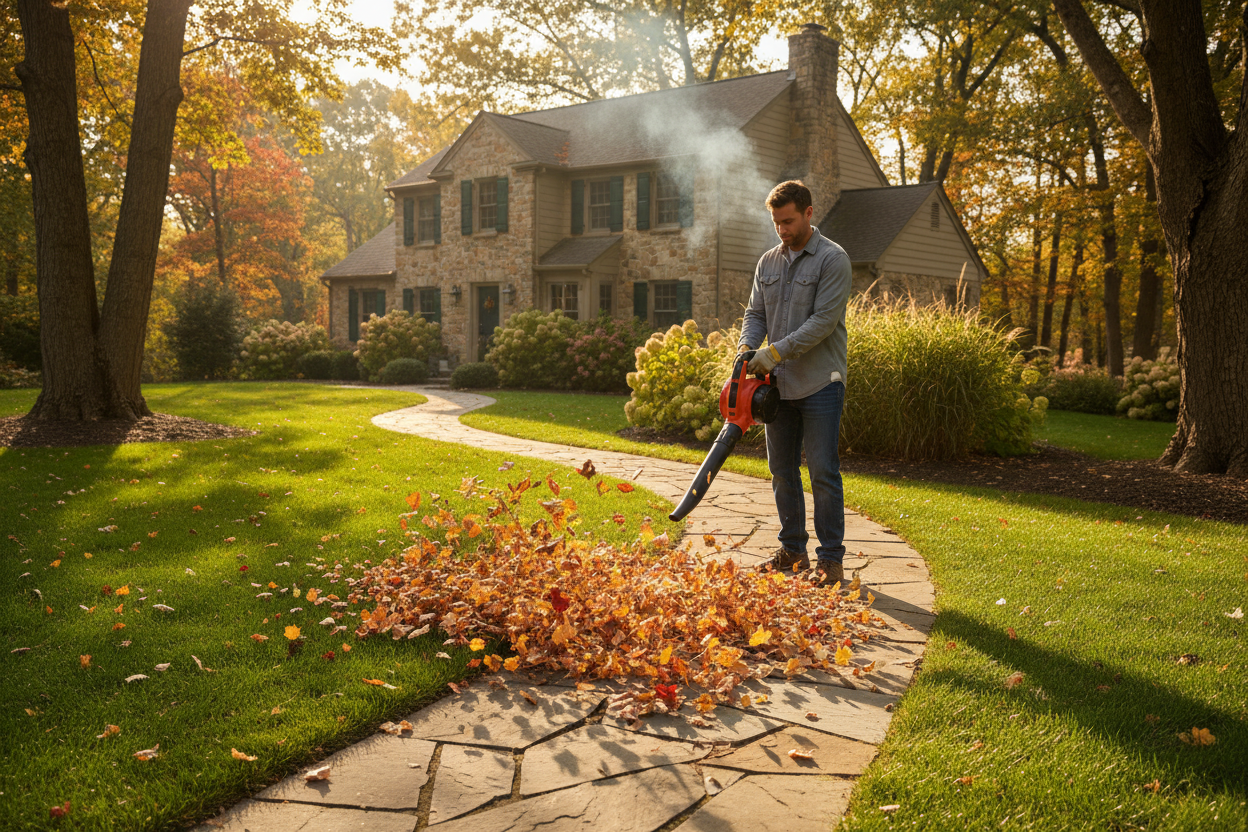 Cordless Blower Usage Scene Banner